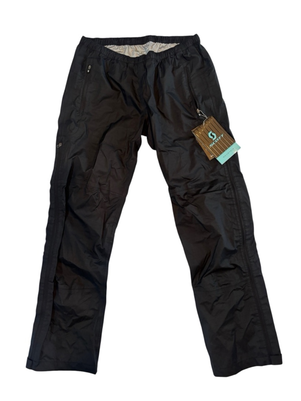 Scott Vikos NWT Waterproof Rain Pants Black Cycling Packable Size Medium